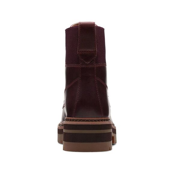 Clarks Orianna Mid Leather Boot, Red - Picture 3 of 4
